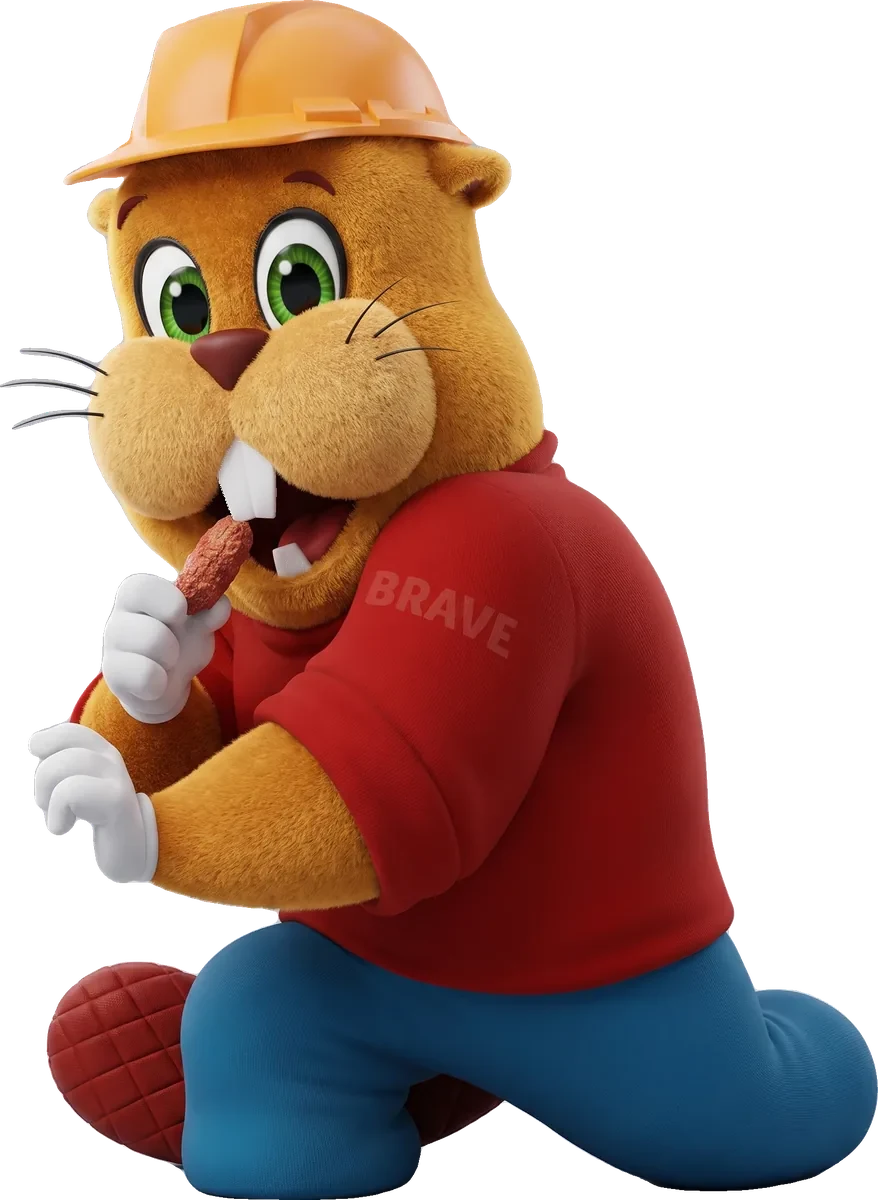 Brave, the beaver, Poppins character by Good Timbers