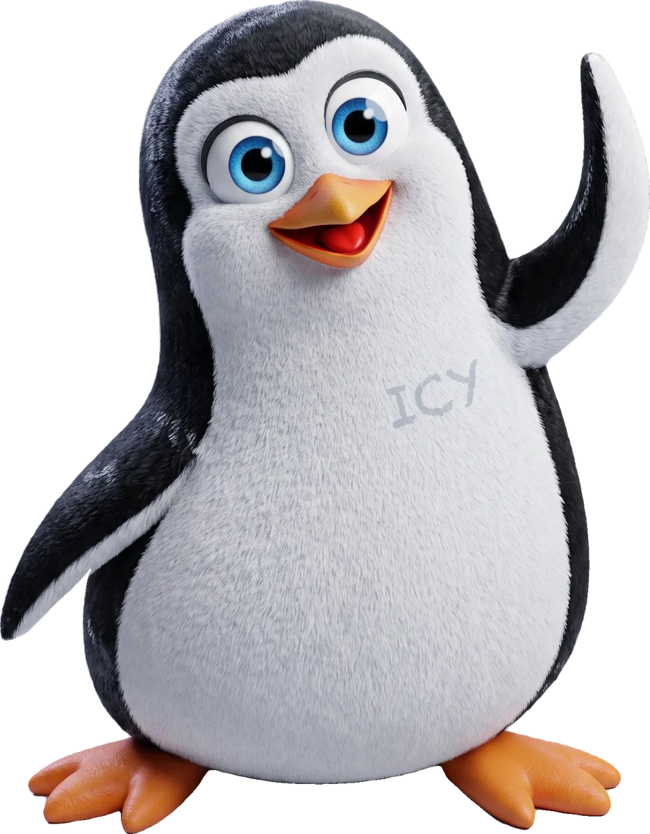 Icy the penguin, Poppins character by Good Timbers