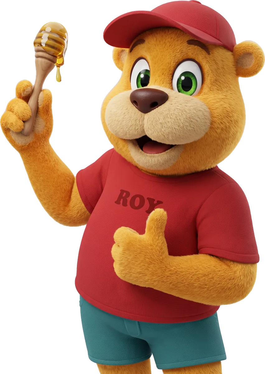 Roy, the bear, Poppins character by Good Timbers